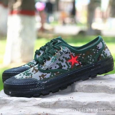 Factory in Stock Wholesale 3531 Liberation Shoes Double Vamp Military Training Shoes Labor Protection Low-Top Shoes