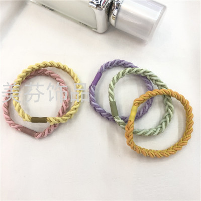 Korean Style Handmade Braid Headband Highly Elastic Hair Rope Popular Ornament Hair Ring