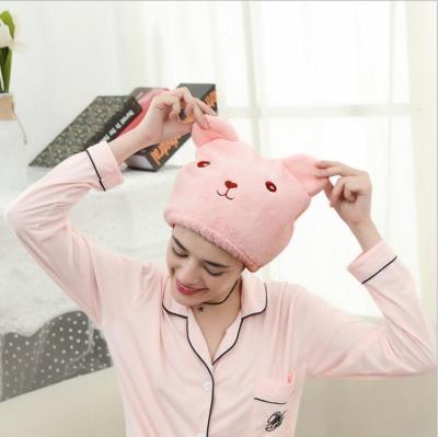 Cartoon Bear Hair-Drying Cap Absorbent Adult Thickened Wipe Hair Quick-Drying Turban Shower Cap Dry Hair Shampoo Towel