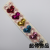 Korean Style Striped Colorful Sheet Lock Edge Peach Heart Barrettes Seven-Color Rhinestone Rabbit Ears Hair Accessories Internet Famous Recommended Popular
