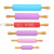 SILICONE WOODEN HANDLE ROLLING PIN