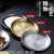 Stainless Steel round Barbecue Plate Barbecue Plate Cake Tray Western Cuisine Plate Bone Dish Dish Brushed Gold Plated