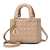 Factory Direct Supply Women's Bag 2021 New Fashion Trendy Small Bag Textured Broadband Embroidery Thread Crossbody Rhombus Chain Small Square Bag