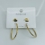 Fashionable All-Match Gold-Plated Stainless Steel Earrings Earrings European and American/Korean Simple Jewelry Jewelry