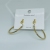 Fashionable All-Match Gold-Plated Stainless Steel Earrings Earrings European and American/Korean Simple Jewelry Jewelry