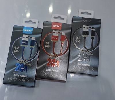 1 M Denim Mobile Phone Data Cable Suitable for Android Type-C Apple Interface