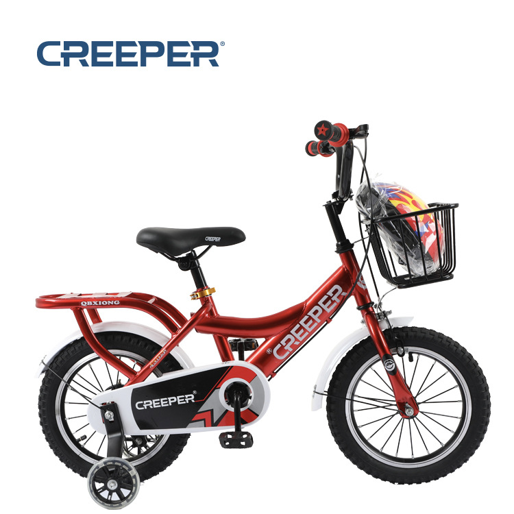 CREEPER儿童自行车宝宝脚踏车12-14-16厂家批发带车筐后座小飞侠