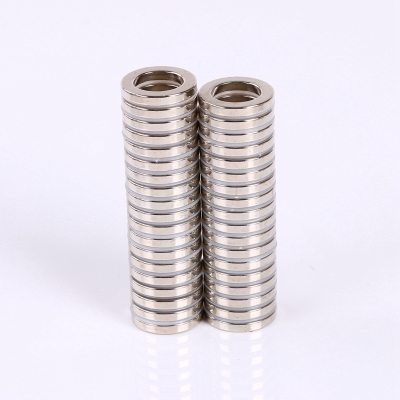 Factory Direct Sales Toroidal Strong Magnet Galvanized Magnetic Steel NdFeB Straight Hole Size Specifications Can Be Customized