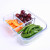 Wholesale Borosilicate Glass Lunch Box Microwave Oven Available Bowl Divided Fresh-Keeping Box Sealed Lunch Box with Lid