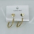 Fashionable All-Match Gold-Plated Stainless Steel Earrings Earrings European and American/Korean Simple Jewelry Jewelry