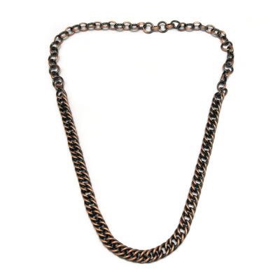 Jiye Hardware Chain Red Bronze O-Shaped Chain Curb Necklace Combination Luggage Accessories Clothing Picture Inquiry