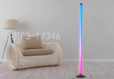LED Living Room Atmosphere Floor Lamp Bedroom Bedside Corner Minimalist Line Light Colorful RGB with Smart Remote Control