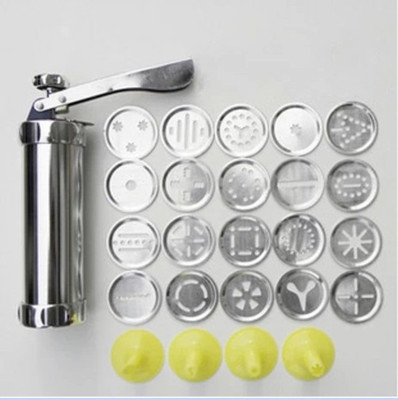 Aluminum Alloy Household Cookie Machine Baking Tool DIY Mold 20 Pieces Cookie Cutter Modeling Mold Decorating Nozzle