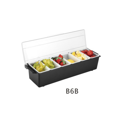 Bar Counter Seasoning  Fruit Box Three/Four/Five/Six Grids Fruit Box Condiment Dispenser with Lid