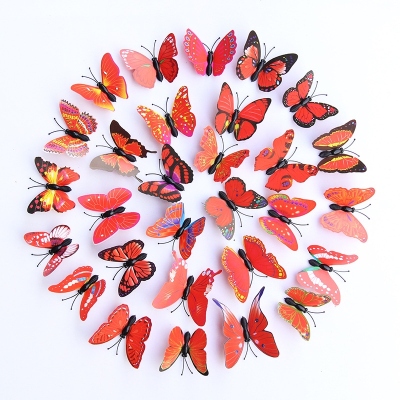 Factory Direct Sales Simulation Butterfly 7cm Magnet Butterfly Garden Decoration Colorful 3D Butterfly Crafts
