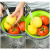 With Handle Foldable Drain Washing Basket Fruit Basket Long