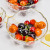 Internet Celebrity Clear Glass Bowl Salad Bowl Gold Rim Fruit Bowl Creative Japanese Tableware Hammer Patterned Tea Basin