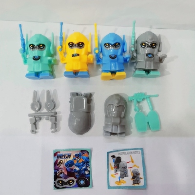 Capsule Toy Small Toys Assembled Four Four-Color DIY Robot Food Gifts Boy Small Toys