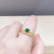 Emerald Ring Female Fashion Unique Crystal Ring Online Influencer Fashion Index Finger with Opening Fashionmonger Ring