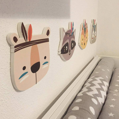 Foreign Trade Cross-Border Styles Diverse Ins Nordic Style Wall Decoration Painting Children's Room Three-Dimensional Wall Stickers