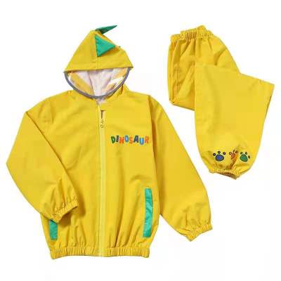 Factory Children's Raincoat Children's Poncho Polyester Fabric Student Outdoor Backpack Raincoat Suit Hiking Rain Gear