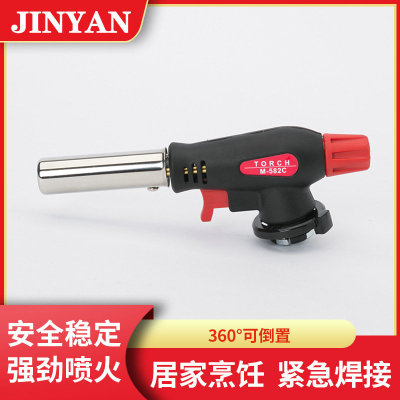 Outdoor Barbecue Kitchen Baking High Temperature Card Type Air Flame Gun Ceramic Core Spray Gun Small Welding Torches Inverted M-582C