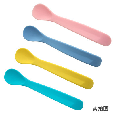 Baby Silicone Spoon Children's Training Spoon Full Silicone Soft Spoon Baby Silicone Spoon Maternal and Child Feeding