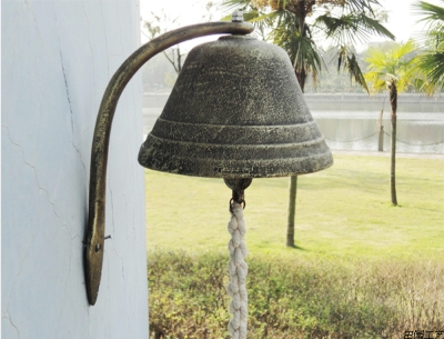 Oversized Vintage Cast Iron Doorbell Bell French Iron Wall Decoration Cafe Bell Decoration Pendant