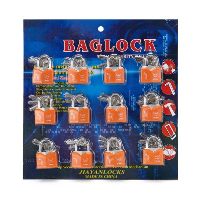 Color Set Plastic Diamond Iron Padlock Open Key Outdoor Lock Factory Wholesale Suction Card Direct Wholesale 32mm * 12