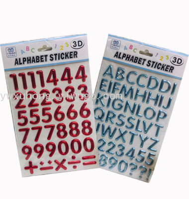 Bubble Sticker Concave-Convex Stick Letter Sticker Digital Stickers Decorative Sticker Three-Dimensional Stickers