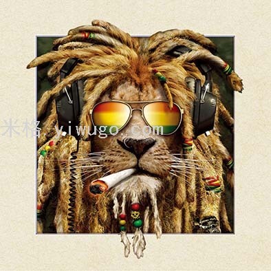 5D Painting Hot Sale 40 * 40cm Stereo Picture Animal Lion