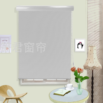 Factory Shop Curtain Sunlight Fabric Flame Retardant Shading Curtain Louver Curtain Office Bedroom Living Room Manual Roller Shutters