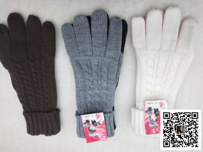 Flat Knit Twisted Woolen Yarn Gloves Wool Cover
