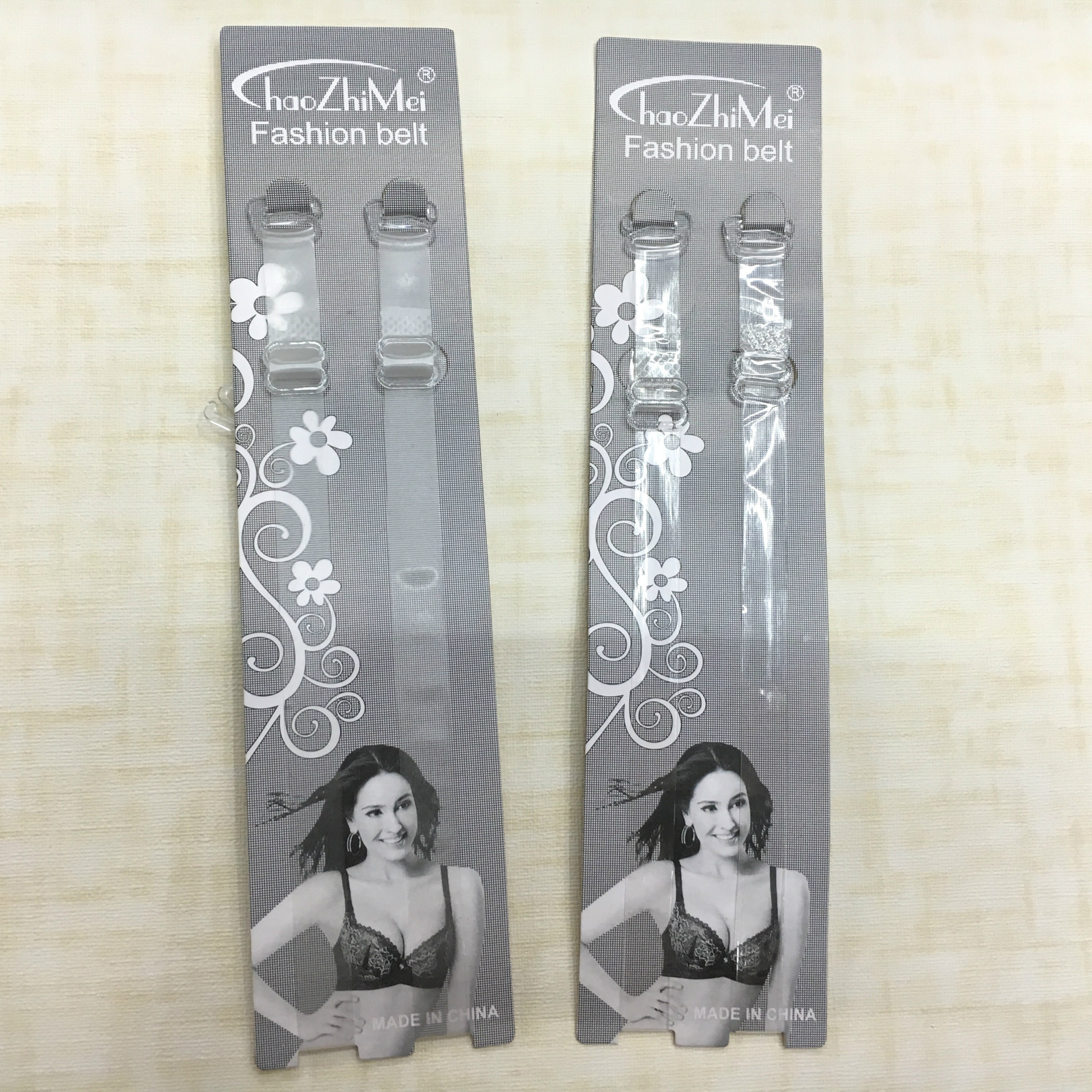 批发透明、磨砂高弹肩带  文胸隐形带  1cm塑料扣隐形肩带