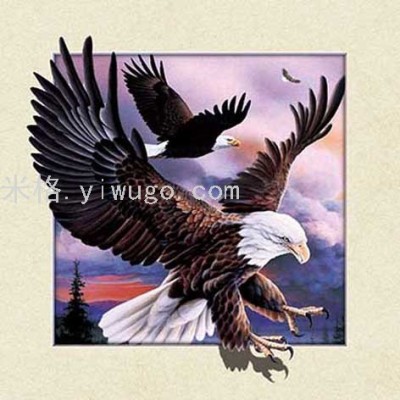 5D Painting Hot Sale 40 * 40cm Stereo Picture Eagle Zoo