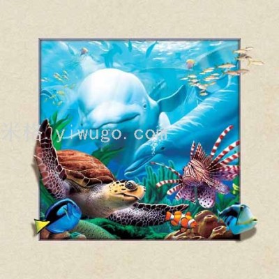 5D Painting Hot Sale 40 * 40cm Three-Dimensional Picture Children's Sea Turtle Underwater World