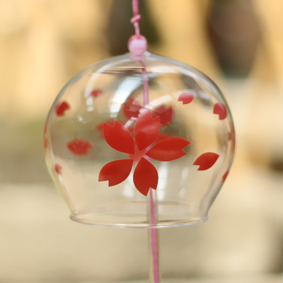 Mixed Batch Creative Wind Chimes Customized Japanese Style Handmade Glass Gift Manufacturers Supply Glass Crafts Cherry Blossoms