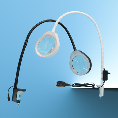 PDOK OEM custom Desktop Clip-on dimmable LED lighted magnifying glass lamp