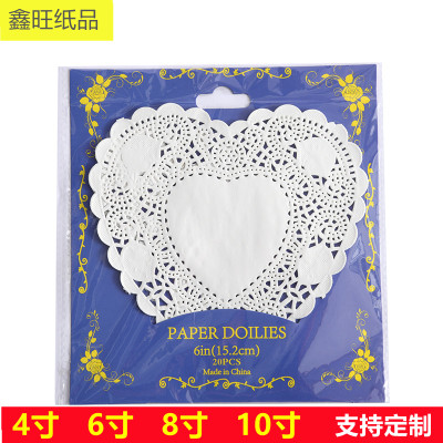 Doyley Heart-Shaped Lace Paper Pad Fried Oil-Absorbing Sheets Kitchen Household Food Packing Paper Paper Card Backer-Card Packaging