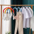 Creative Rainbow Rotating Clothes Hanger Multi-Functional Three-Layer Bed Sheet Drying Rack Seamless Wide Shoulder Clothes Hanging Rack with Pants Clip