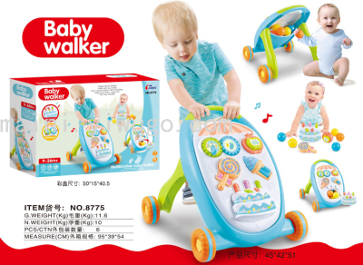 Multi-Functional Walking Trolley Anti-Rollover Baby Boy Girl Early Education Crawling Fitness Toys for Nine Months