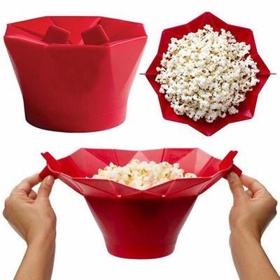 Silicone Popcorn Cup Foldable Microwave Popcorn Bucket