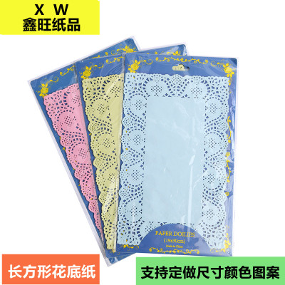 Rectangular Doyley Oil-Absorbing Sheets Dessert Bread Bottom Pad Paper Snack Dish Bottom Pad Paper Cake Lace Paper Pad