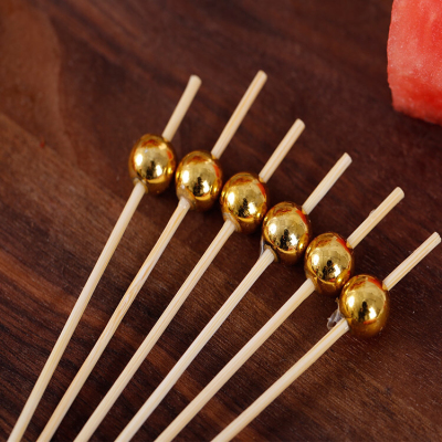 Disposable Flower Toothpick Colorful Bamboo Stick Fruit Toothpick Creative Fruit Toothpick Cocktail Decorative Pick Fruit Pastry Fork