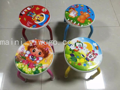  round Stool Plastic Surface Small Chair Baby Foot-Washing Pedicure Chair Kindergarten Stool Children's Stool Fun Cartoo