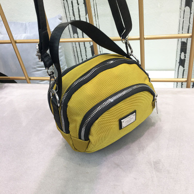 Floor Push New 2024 Bag Fashion Korean Style Waterproof Oxford Cloth Solid Color Outdoor Casual Handbag Messenger Bag