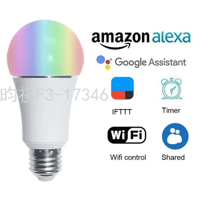 Smart WiFi Light Bulb RGB Color Bulb Alexa/Google Voice Control Bulb E27 Screw