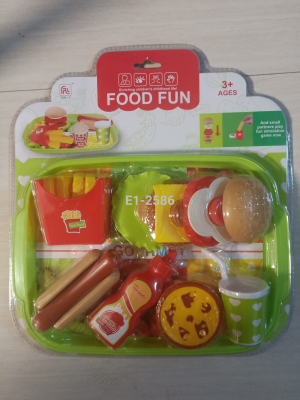 Play House Toy Fries Burger Egg Tart Cola Ham 6632-2