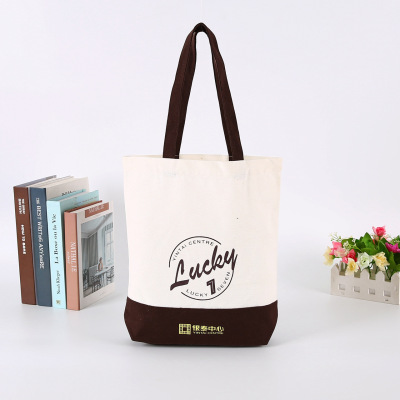Stitching Canvas Tote Bag 14 Safety Cotton Tote Bag Customizable Logo Cotton Bag Shopping Bag Wish Product Buggy Bag