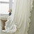Nordic Simple Ins Pure Cotton White Curtain Pleated Ruffled Half Shade Finished Solid Color Light Luxury Curtain